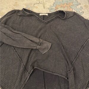 We The Free Charcoal V-Neck Sweater